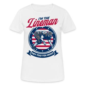 American Football American Football Mannschaft Foo - Frauen T-Shirt atmungsaktiv - Weiß - Vorne - AI Model Female 172 dark (172cm)