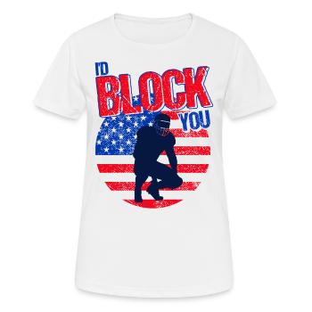 American Football Football Player American Footba - Women's Breathable T-Shirt - white - Front - AI Model Female 172 dark (172cm)