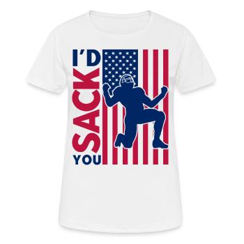 American Football Player American Football Mannsc - Women's Breathable T-Shirt - white - Front - AI Model Female 172 dark (172cm)