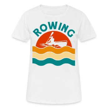 Team Rowing Rowers Rowing Gift - Women's Breathable T-Shirt - white - Front - AI Model Female 172 dark (172cm)