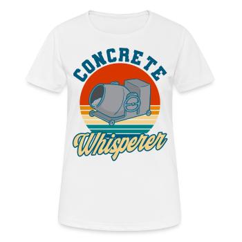 Concrete mixer reinforced concrete builder construction worker gift - Women's Breathable T-Shirt - white - Front - AI Model Female 172 dark (172cm)