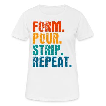 Bétonnière Travailleur de la construction Cadeau de constructeur de béton - T-shirt respirant Femme - blanc - Devant - AI Model Female 172 dark (172cm)