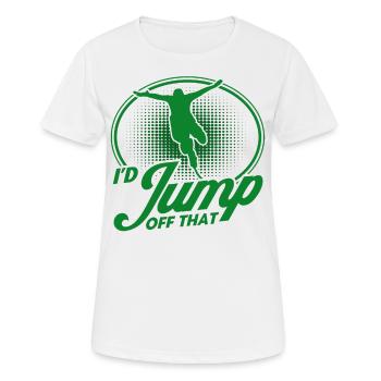 Extremsport Bungee Springen Bungee Springer - Frauen T-Shirt atmungsaktiv - Weiß - Vorne - AI Model Female 172 dark (172cm)