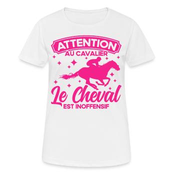 Rider Rider Horse Gift - Women's Breathable T-Shirt - white - Front - AI Model Female 172 dark (172cm)