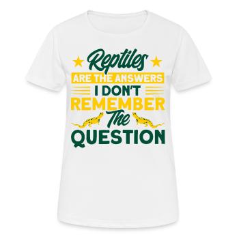 Reptile Serpent Reptiles Cadeau - T-shirt respirant Femme - blanc - Devant - AI Model Female 172 dark (172cm)