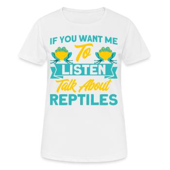 Snake Reptile Lovers Reptile Cadeau - T-shirt respirant Femme - blanc - Devant - AI Model Female 172 dark (172cm)