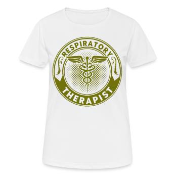 Thérapeute respiratoire agréé Respirotar Ther - T-shirt respirant Femme - blanc - Devant - AI Model Female 172 dark (172cm)