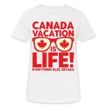 Cadeau des Fêtes de Racines canadiennes Canada - T-shirt respirant Femme - blanc - Devant - AI Model Female 172 dark (172cm)