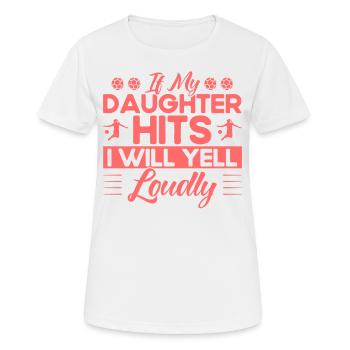 Fußball Mutter Sportfan Geschenk - Frauen T-Shirt atmungsaktiv - Weiß - Vorne - AI Model Female 172 dark (172cm)