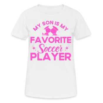 Soccer Mom Mom Son Gift - Women's Breathable T-Shirt - white - Front - AI Model Female 172 dark (172cm)