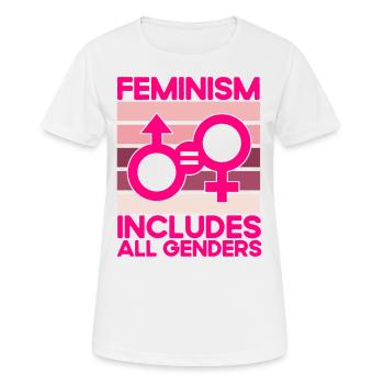 Feminismus Rechte der Frauen Feministisch Geschenk - Frauen T-Shirt atmungsaktiv - Weiß - Vorne - AI Model Female 172 dark (172cm)
