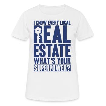 Immobilie Haus Verkaufen Immobilienverkauf Geschen - Frauen T-Shirt atmungsaktiv - Weiß - Vorne - AI Model Female 172 dark (172cm)