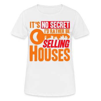 Immobilienmakler Haus Verkaufen Immobilienverkauf - Frauen T-Shirt atmungsaktiv - Weiß - Vorne - AI Model Female 172 dark (172cm)