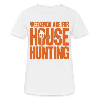 Haus Verkaufen Immobilie Immobilienverkauf Geschen - Frauen T-Shirt atmungsaktiv - Weiß - Vorne - AI Model Female 172 dark (172cm)