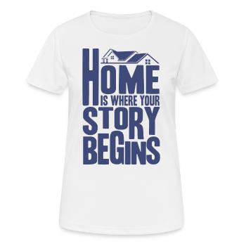 Immobilienverkauf Immobilienmakler Haus Verkaufen - Frauen T-Shirt atmungsaktiv - Weiß - Vorne - AI Model Female 172 dark (172cm)