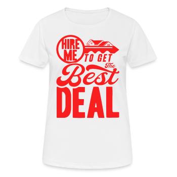 Haus Verkaufen Immobilienverkauf Immobilie Geschen - Frauen T-Shirt atmungsaktiv - Weiß - Vorne - AI Model Female 172 dark (172cm)