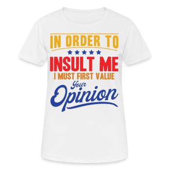 Sarcasm Irony Sarcastic Gift - Women's Breathable T-Shirt - white - Front - AI Model Female 172 dark (172cm)