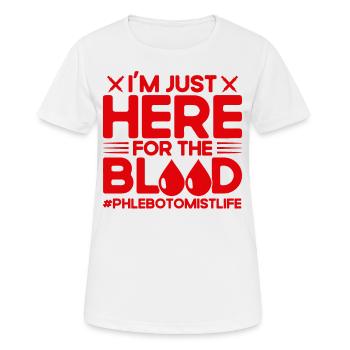 Phlebotomist Blutabnahme Phlebotomie Labor Geschen - Frauen T-Shirt atmungsaktiv - Weiß - Vorne - AI Model Female 172 dark (172cm)