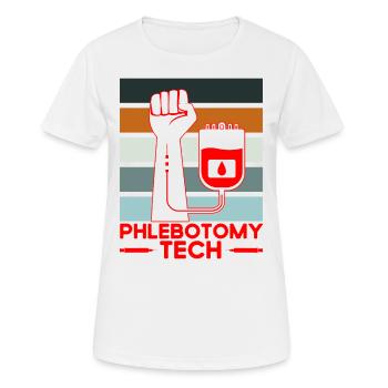 Phlebotomie Blutabnahme Phlebotomist Tech Geschenk - Frauen T-Shirt atmungsaktiv - Weiß - Vorne - AI Model Female 172 dark (172cm)