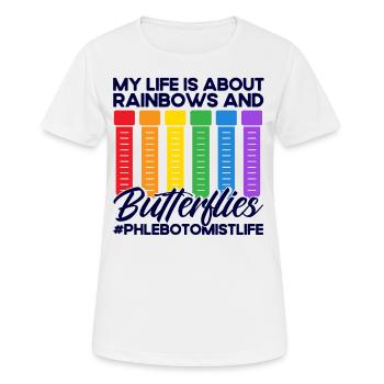 Blutabnahme Phlebotomist Phlebotomie Geschenk - Frauen T-Shirt atmungsaktiv - Weiß - Vorne - AI Model Female 172 dark (172cm)