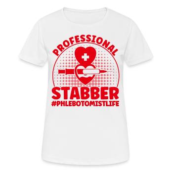Phlebotomie Labor Phlebotomist Tech Blutabnahme Ge - Frauen T-Shirt atmungsaktiv - Weiß - Vorne - AI Model Female 172 dark (172cm)