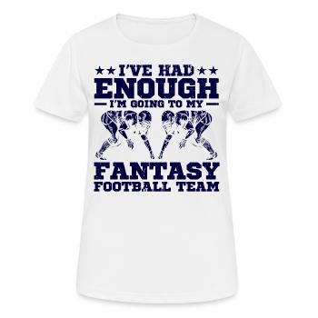 Fantasy Football Football Women Football Fans Ges - Women's Breathable T-Shirt - white - Front - AI Model Female 172 dark (172cm)