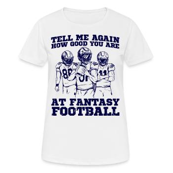 Fantasy Football Champion Fantasy Football Draft Da - Women's Breathable T-Shirt - white - Front - AI Model Female 172 dark (172cm)
