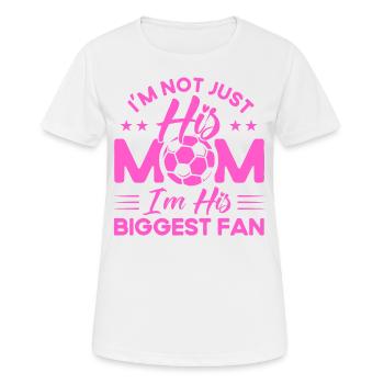 Sportfan Fußball Fußball Mama Geschenk - Frauen T-Shirt atmungsaktiv - Weiß - Vorne - AI Model Female 172 dark (172cm)