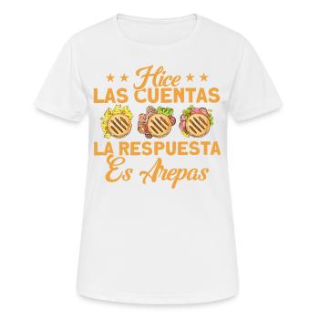 Arepa Food Lovers Colombian Arepa Geschen - Women's Breathable T-Shirt - white - Front - AI Model Female 172 dark (172cm)