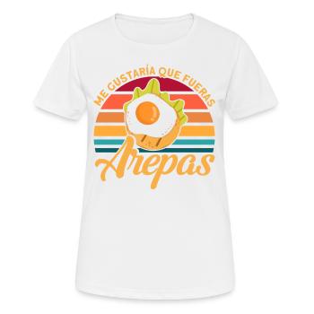 Food lovers Arepas Colombian Arepa Geshe - Women's Breathable T-Shirt - white - Front - AI Model Female 172 dark (172cm)