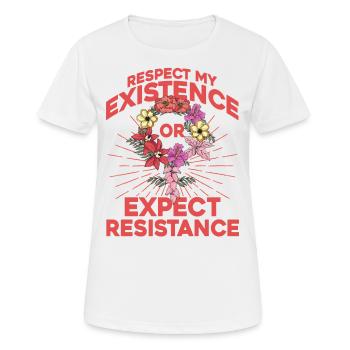 Droits des femmes Autonomisation féministe - T-shirt respirant Femme - blanc - Devant - AI Model Female 172 dark (172cm)
