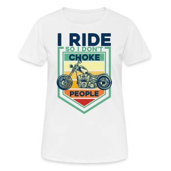 Biker Chopper Motorcycle Rider Gift - Women's Breathable T-Shirt - white - Front - AI Model Female 172 dark (172cm)