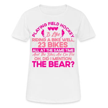 Mannschaftssport Feldhockey Feldhockey Spieler Ges - Frauen T-Shirt atmungsaktiv - Weiß - Vorne - AI Model Female 172 dark (172cm)