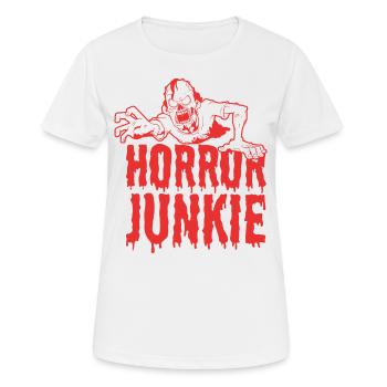 film d’horreur film d’horreur film d’horreur cadeau - T-shirt respirant Femme - blanc - Devant - AI Model Female 172 dark (172cm)