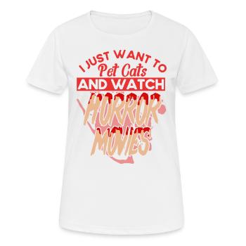 Scary Movie Horror Movie Creepy Movies Gift - Women's Breathable T-Shirt - white - Front - AI Model Female 172 dark (172cm)