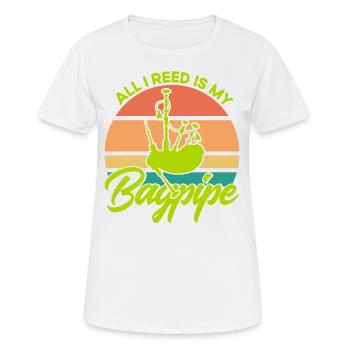 Bagpipers Scottish Bagpipes Bagpipes - Women's Breathable T-Shirt - white - Front - AI Model Female 172 dark (172cm)