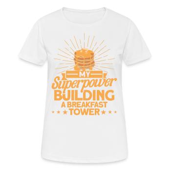 Pancakes Lovers Breakfast Pancakes Fluffi - Women's Breathable T-Shirt - white - Front - AI Model Female 172 dark (172cm)