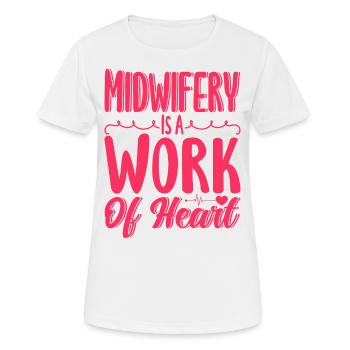 Geburtshelferin Geburtshelfer Doula Geschenk - Frauen T-Shirt atmungsaktiv - Weiß - Vorne - AI Model Female 172 dark (172cm)
