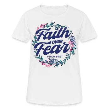 Christian Bible Verse Religious Gift - Women's Breathable T-Shirt - white - Front - AI Model Female 172 dark (172cm)