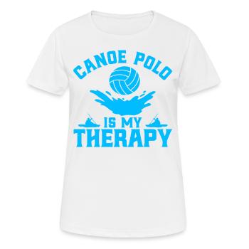 Kanupolo spielen Kanupolo Mannschaft Kanusport Ges - Frauen T-Shirt atmungsaktiv - Weiß - Vorne - AI Model Female 172 dark (172cm)