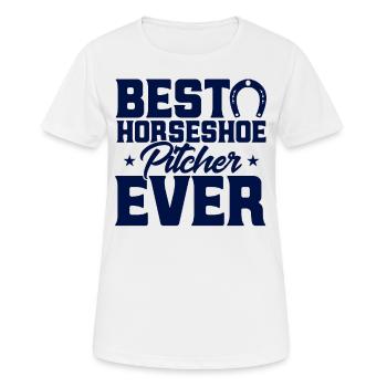Hufeisen-Wurfspiel Hufeisen Werfen Hufeisen-Werfen - Frauen T-Shirt atmungsaktiv - Weiß - Vorne - AI Model Female 172 dark (172cm)