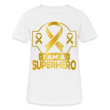 Cancer infantile Soutien au cancer chez les enfants - T-shirt respirant Femme - blanc - Devant - AI Model Female 172 dark (172cm)