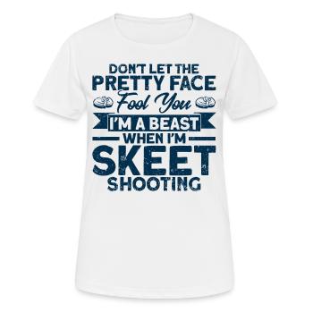 Shooting Club Clay Pigeon Shooting Falling Shooting Gesch - T-shirt respirant Femme - blanc - Devant - AI Model Female 172 dark (172cm)