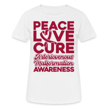 Malformation artérioveineuse Conscience Voile Rouge - T-shirt respirant Femme - blanc - Devant - AI Model Female 172 dark (172cm)