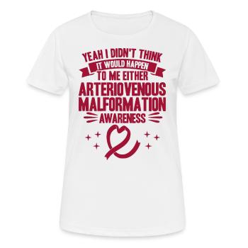 Malformation artérioveineuse Fighter artérioveineuse M - T-shirt respirant Femme - blanc - Devant - AI Model Female 172 dark (172cm)