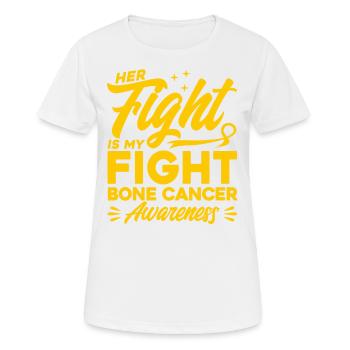 Survivant du cancer des os Soutien au cancer des os - T-shirt respirant Femme - blanc - Devant - AI Model Female 172 dark (172cm)