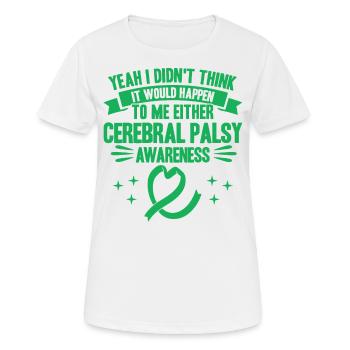 Combattant de paralysie cérébrale Sensibilisation à la paralysie cérébrale - T-shirt respirant Femme - blanc - Devant - AI Model Female 172 dark (172cm)