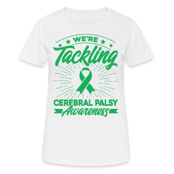 Green Ribbon Cerebral Palsy Support Zer - T-shirt respirant Femme - blanc - Devant - AI Model Female 172 dark (172cm)