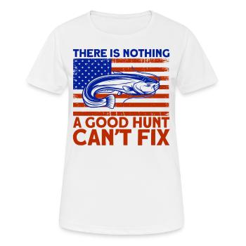 A good hunting fix catfish fishing gift - Women's Breathable T-Shirt - white - Front - AI Model Female 172 dark (172cm)