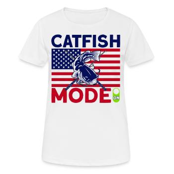 Catfish mode on catfish fishing gift - Women's Breathable T-Shirt - white - Front - AI Model Female 172 dark (172cm)